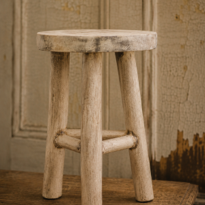 Lime Waxed Stool